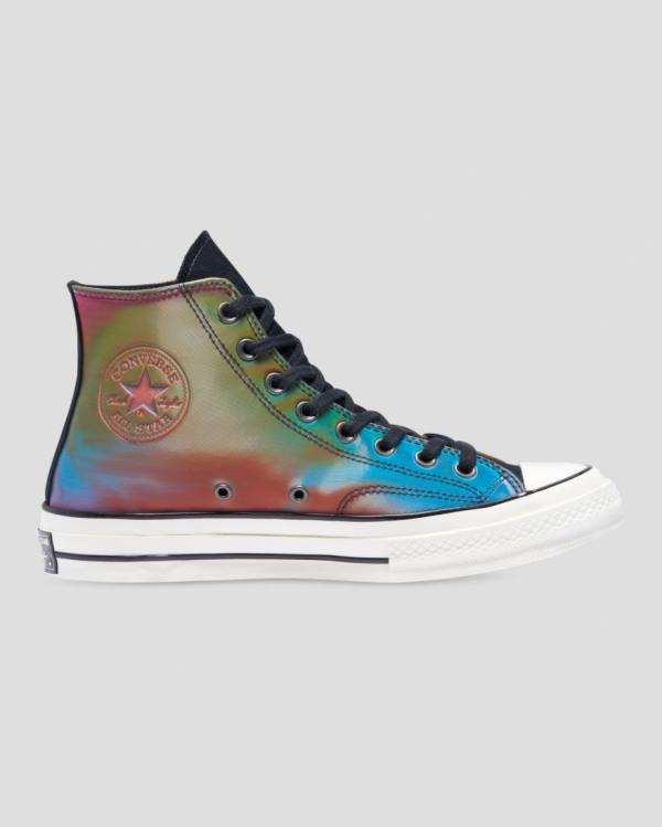 Trampki Wysokie Converse Chuck 70 Iridescent Czarne | CV-129QDK