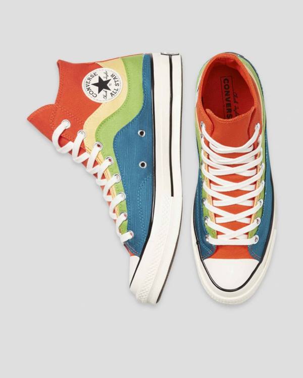 Trampki Wysokie Converse Chuck 70 National Parks Niebieskie Zielone Pomarańczowe | CV-415FXW