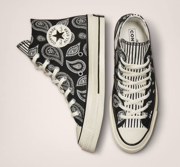 Trampki Wysokie Converse Chuck 70 Paisley Czarne | CV-985PWK