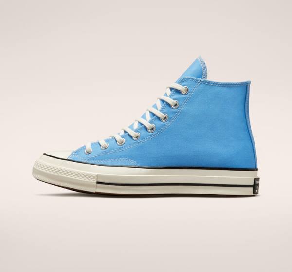 Trampki Wysokie Converse Chuck 70 Pastel Polyester Niebieskie Czarne | CV-876PLW