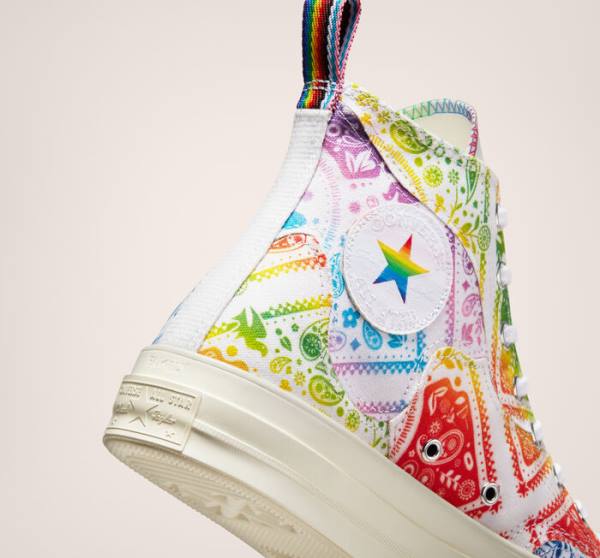 Trampki Wysokie Converse Chuck 70 Pride Białe Czerwone | CV-904TOV