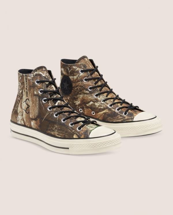 Trampki Wysokie Converse Chuck 70 Realtree Edge Camo Print Utility Brązowe | CV-401JYX