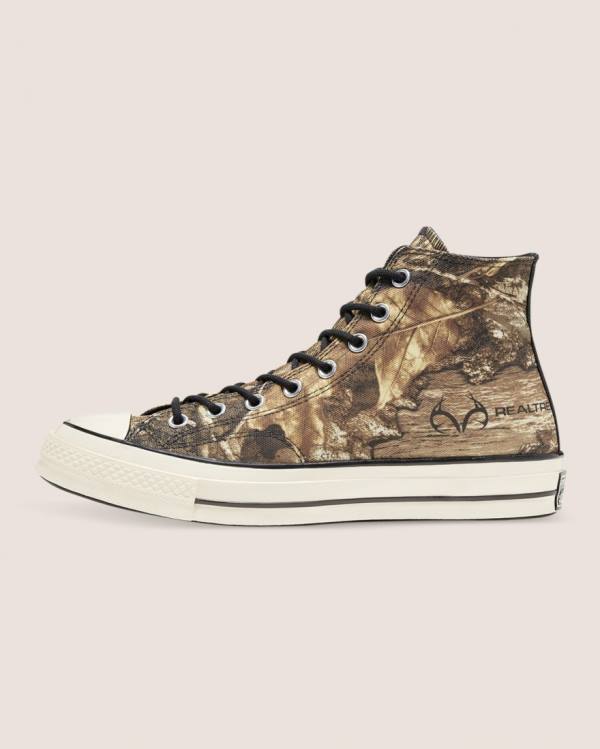 Trampki Wysokie Converse Chuck 70 Realtree Edge Camo Print Utility Brązowe | CV-401JYX