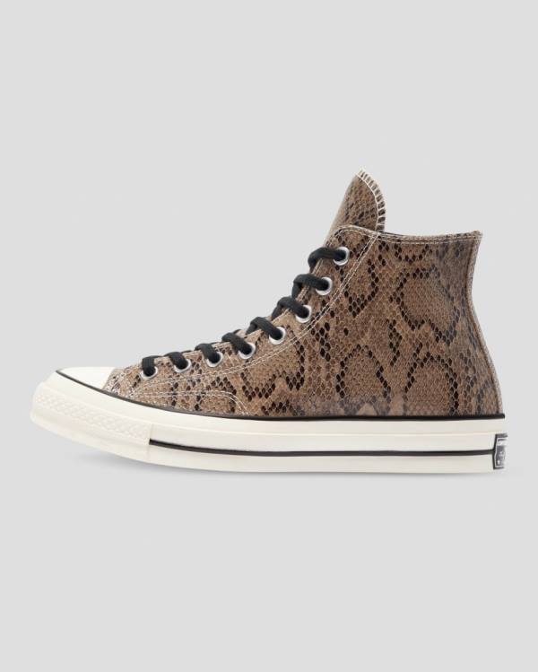 Trampki Wysokie Converse Chuck 70 Reptile Zamszowe Brązowe | CV-156DOU