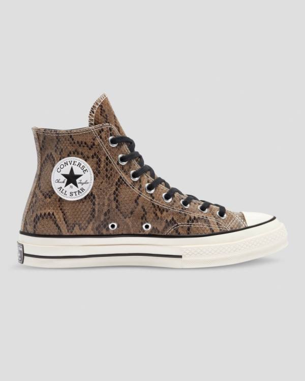 Trampki Wysokie Converse Chuck 70 Reptile Zamszowe Brązowe | CV-156DOU