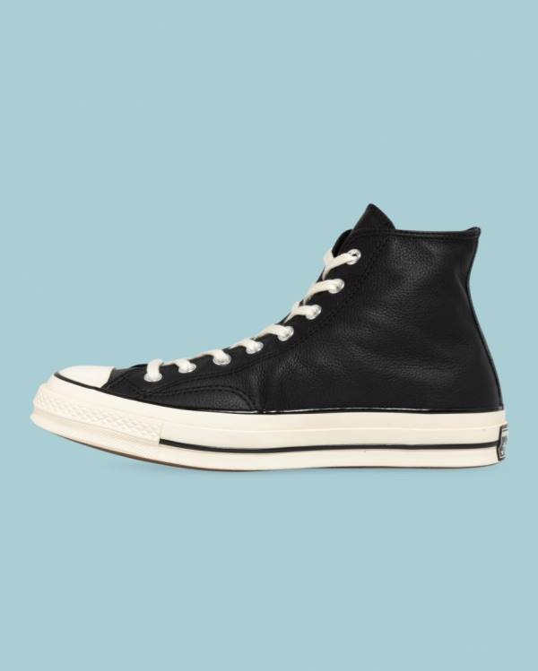 Trampki Wysokie Converse Chuck 70 Seasonal Skórzane Czarne | CV-243MJP