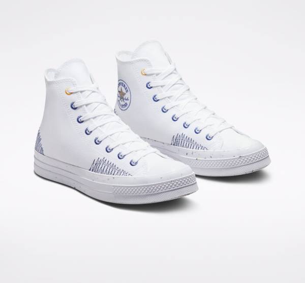 Trampki Wysokie Converse Chuck 70 Stitched Białe Indygo | CV-309SDX