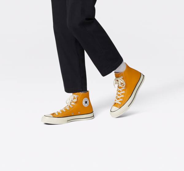 Trampki Wysokie Converse Chuck 70 Sunflower Yellow Czarne | CV-682WCO