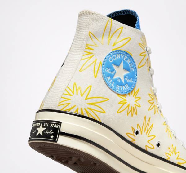 Trampki Wysokie Converse Chuck 70 Sunny Floral Niebieskie | CV-026RJH