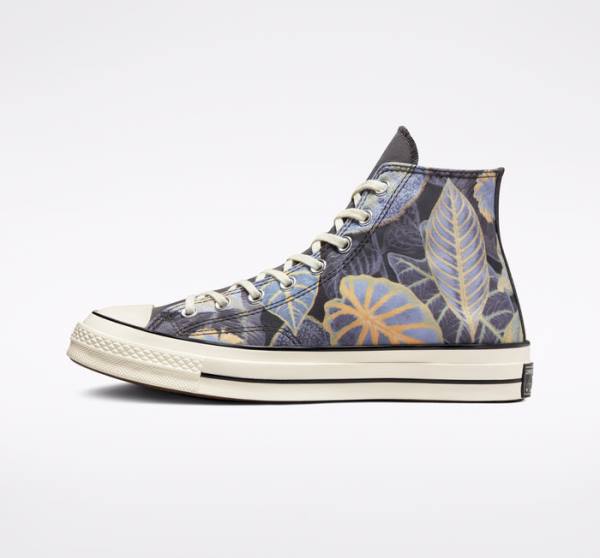 Trampki Wysokie Converse Chuck 70 Tropical Leaf Czarne | CV-038PGY