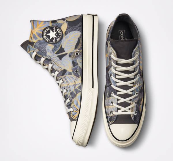 Trampki Wysokie Converse Chuck 70 Tropical Leaf Czarne | CV-038PGY