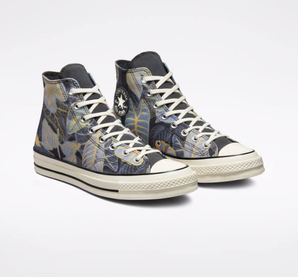 Trampki Wysokie Converse Chuck 70 Tropical Leaf Czarne | CV-038PGY