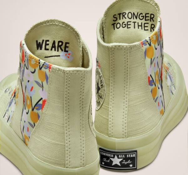 Trampki Wysokie Converse Chuck 70 We Are Stronger Together Oliwkowe Czarne | CV-976JUP