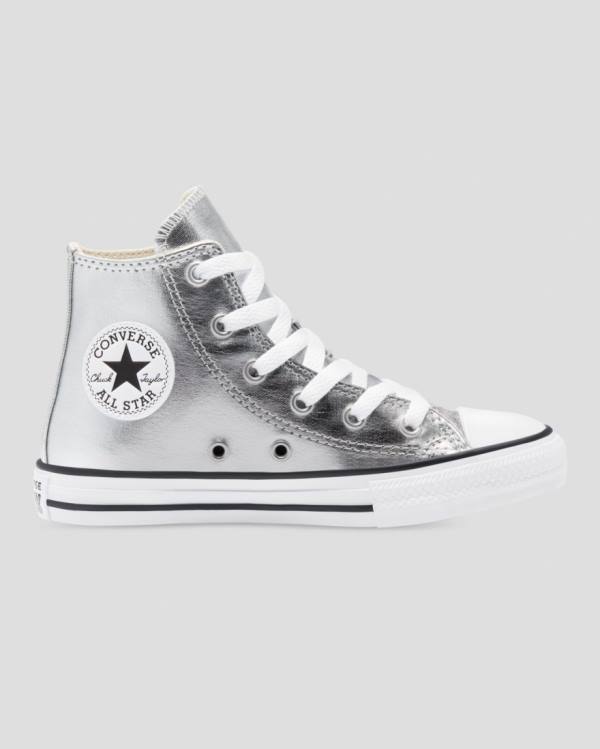 Trampki Wysokie Converse Chuck Taylor All Star Metallic Srebrne | CV-013ISL