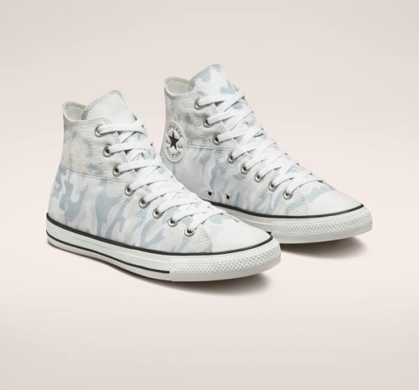 Trampki Wysokie Converse Chuck Taylor All Star Split Panel Camo Białe Szare | CV-019USP