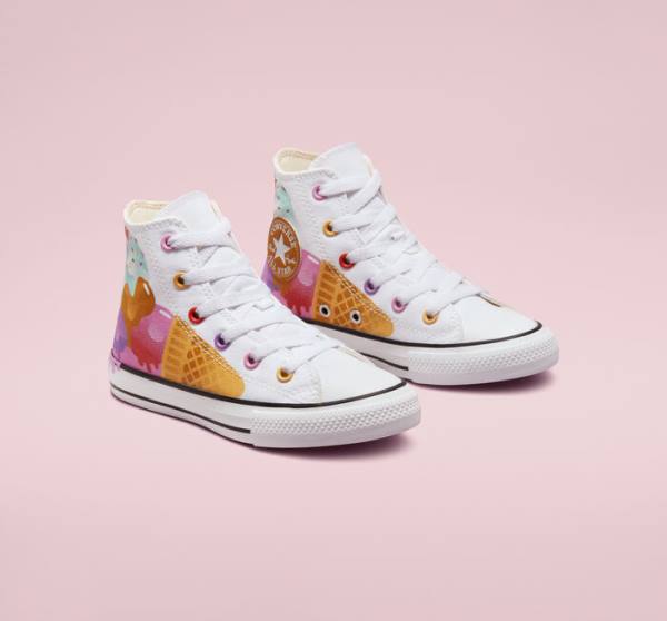 Trampki Wysokie Converse Chuck Taylor All Star Sweet Scoops Białe Beżowe Białe | CV-059WEC