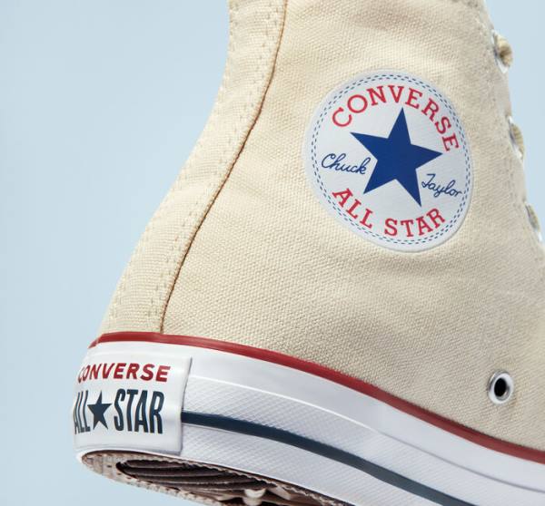 Trampki Wysokie Converse Chuck Taylor All Star Natural Ivory Beżowe Białe | CV-067AMX