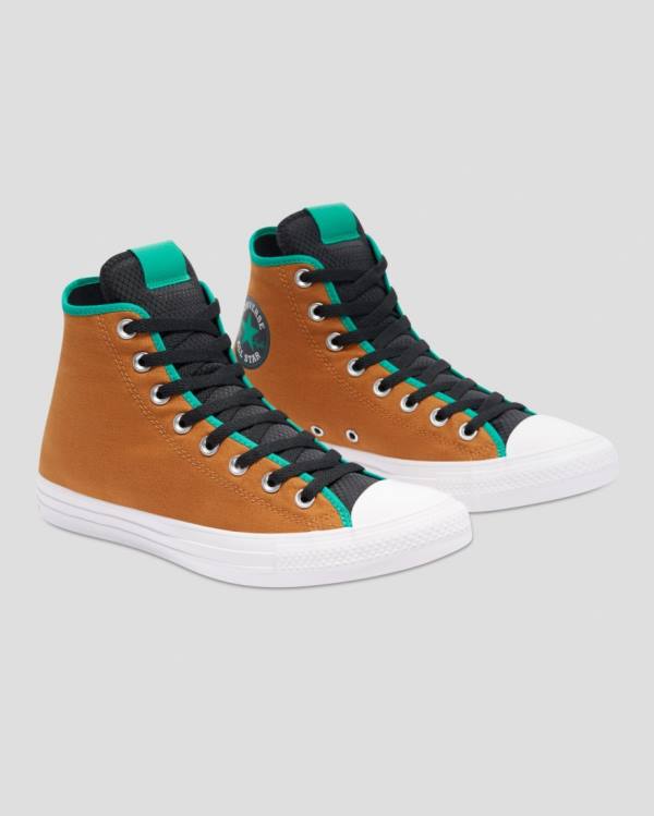 Trampki Wysokie Converse Chuck Taylor All Star Cyfrowy Terrain Brązowe Zielone | CV-164YTE