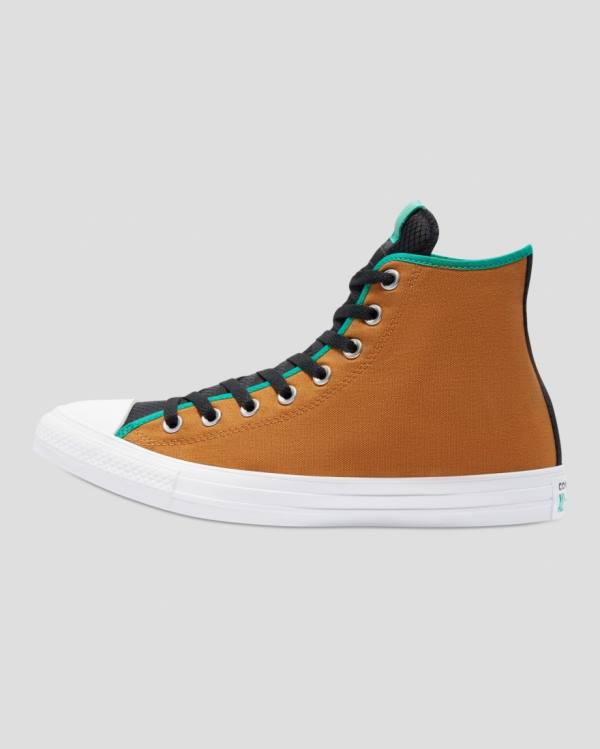 Trampki Wysokie Converse Chuck Taylor All Star Cyfrowy Terrain Brązowe Zielone | CV-164YTE