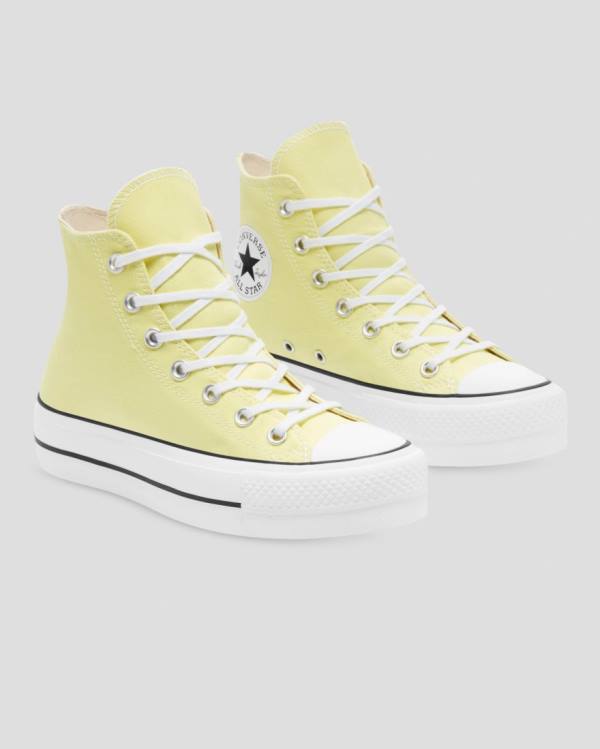 Trampki Wysokie Converse Chuck Taylor All Star Lift Seasonal Colour Żółte | CV-179AYO