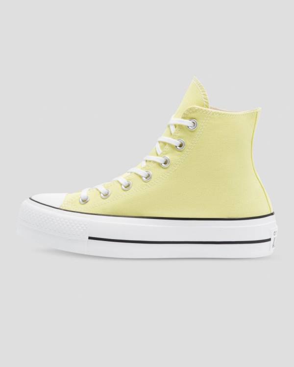 Trampki Wysokie Converse Chuck Taylor All Star Lift Seasonal Colour Żółte | CV-179AYO