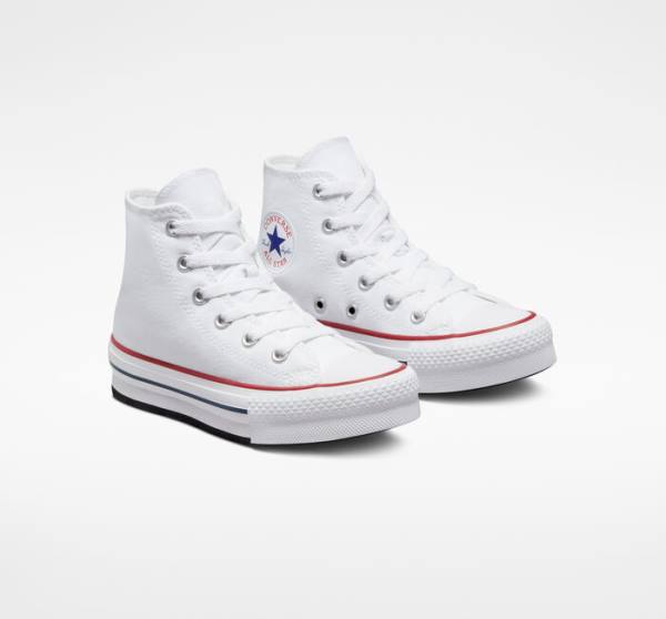 Trampki Wysokie Converse Chuck Taylor All Star Lift Platformie Białe Ciemny Czerwone Granatowe | CV-182TUC