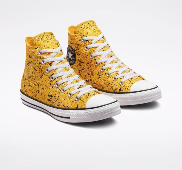 Trampki Wysokie Converse Chuck Taylor All Star Archive Paint Splatter Białe | CV-185HKO