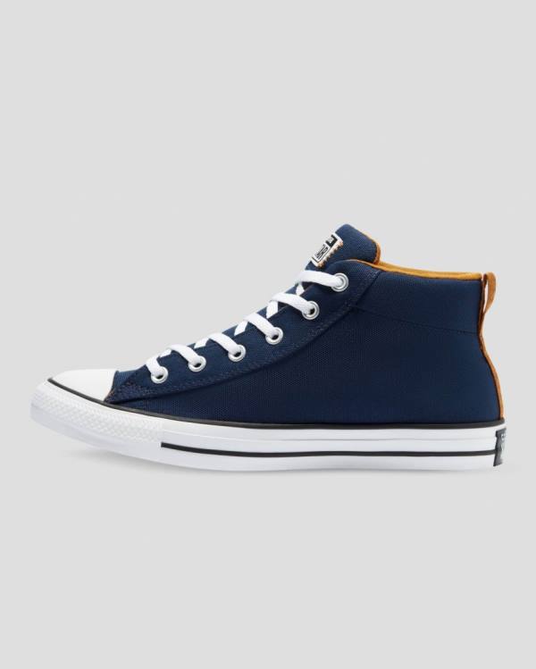 Trampki Wysokie Converse Chuck Taylor All Star Streetwear Niebieskie | CV-204WLP