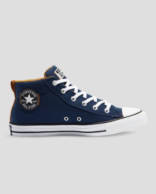 Trampki Wysokie Converse Chuck Taylor All Star Streetwear Niebieskie | CV-204WLP