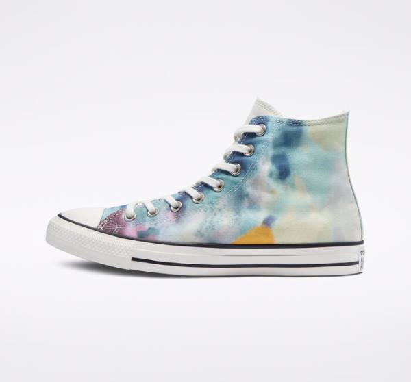 Trampki Wysokie Converse Chuck Taylor All Star Tie-Dye Kolorowe Czarne | CV-215FCK