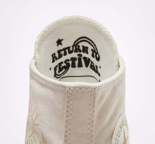 Trampki Wysokie Converse Chuck Taylor All Star Lift Platformie Golden Elements Brązowe Głęboka Złote | CV-241ARE