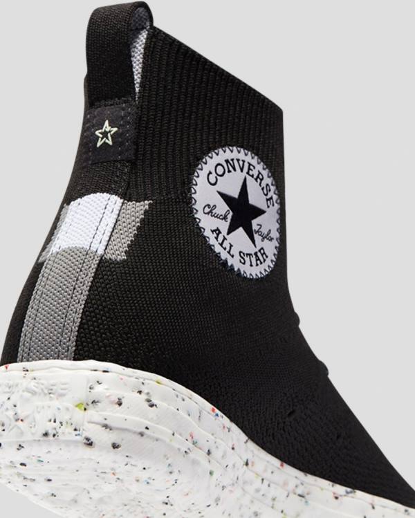 Trampki Wysokie Converse Chuck Taylor All Star Crater Renew Knit Czarne | CV-257TBK