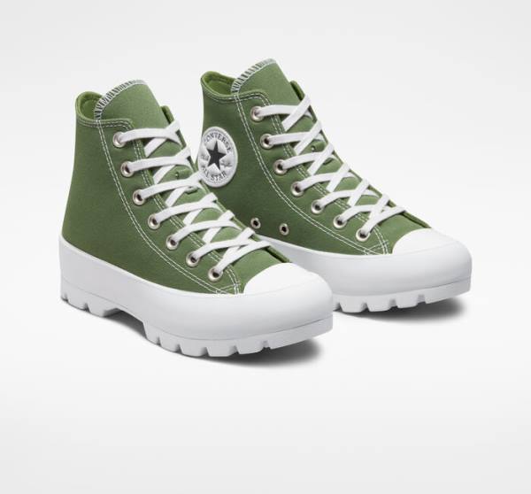 Trampki Wysokie Converse Chuck Taylor All Star Lugged Seasonal Color Białe Czarne | CV-265IDN