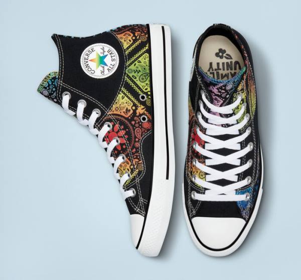 Trampki Wysokie Converse Chuck Taylor All Star Pride Czarne Czerwone | CV-297UIY