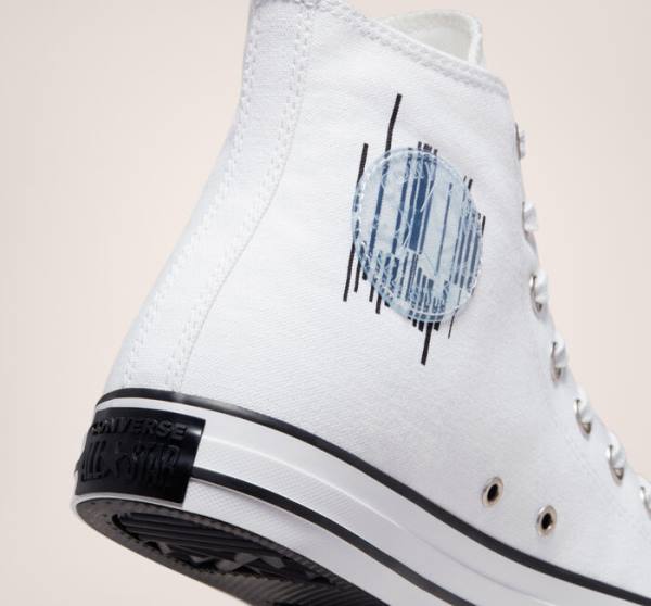 Trampki Wysokie Converse Chuck Taylor All Star Translucent Barcode Białe Czarne Białe | CV-301RVO