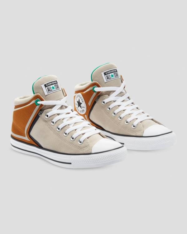 Trampki Wysokie Converse Chuck Taylor All Star High Streetwear String Brązowe Beżowe | CV-367CSV