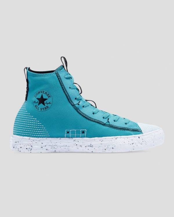 Trampki Wysokie Converse Chuck Taylor All Star Crater Renew Knit Niebieskie | CV-387OGP