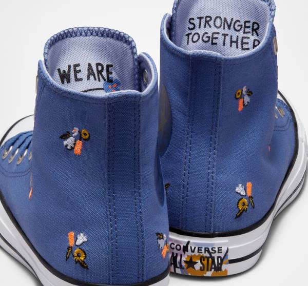 Trampki Wysokie Converse Chuck Taylor All Star We Are Stronger Together Niebieskie Indygo | CV-387VES