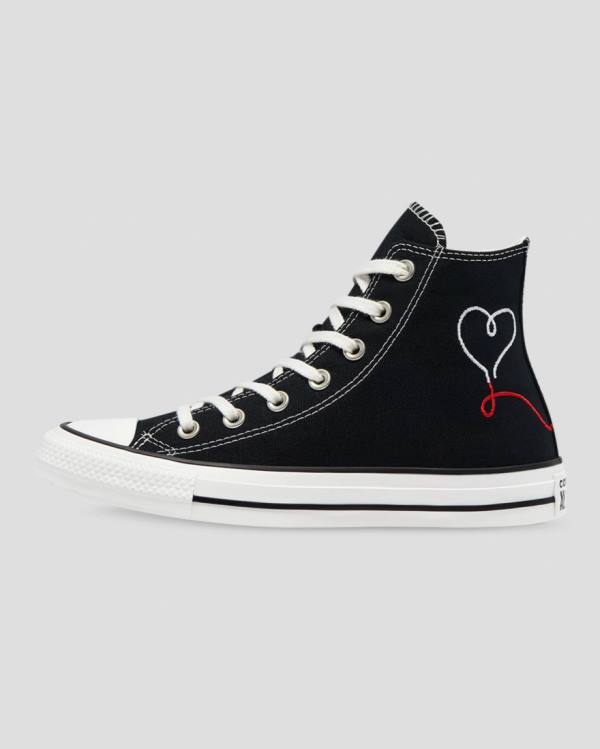 Trampki Wysokie Converse Chuck Taylor All Star Love Thread Czarne | CV-432IRL