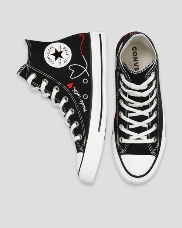 Trampki Wysokie Converse Chuck Taylor All Star Love Thread Czarne | CV-432IRL