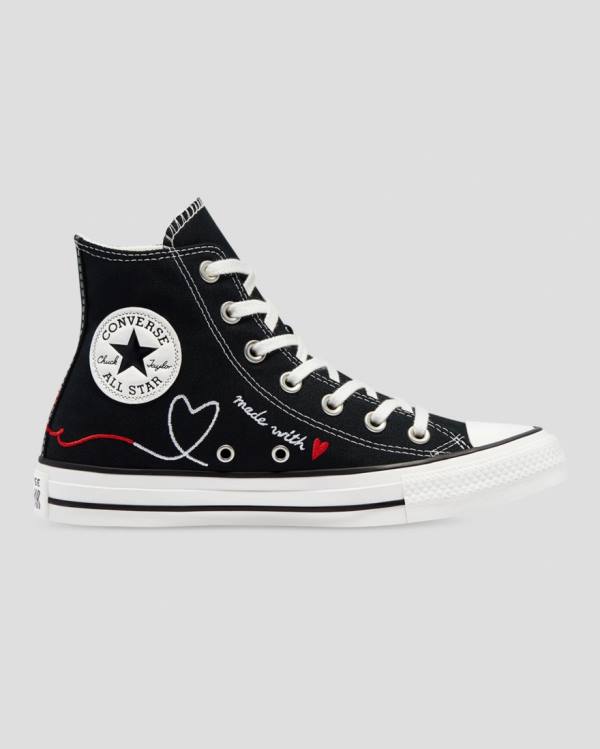 Trampki Wysokie Converse Chuck Taylor All Star Love Thread Czarne | CV-432IRL