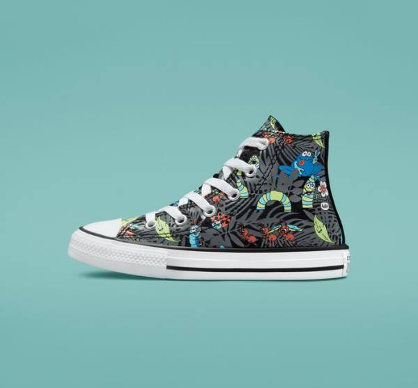 Trampki Wysokie Converse Chuck Taylor All Star Plants Czarne Głęboka Zielone Białe | CV-482NKZ