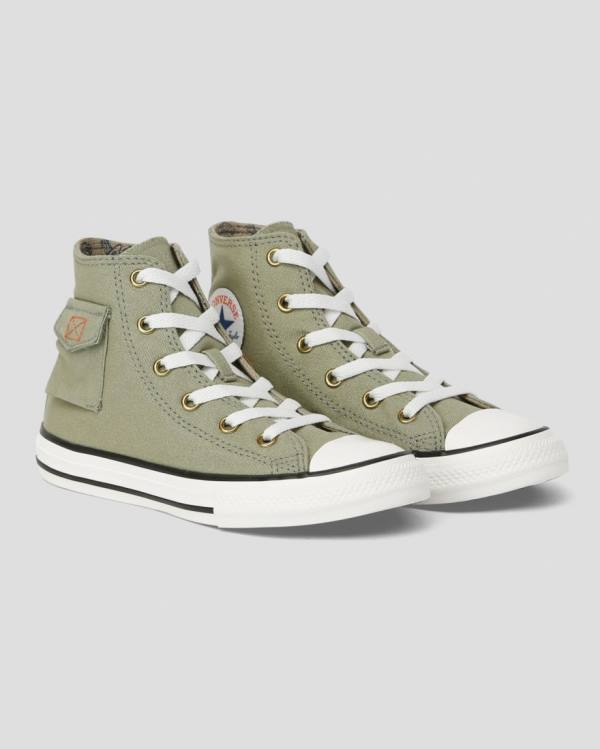 Trampki Wysokie Converse Chuck Taylor All Star Pocket Camp Zielone | CV-563KMC