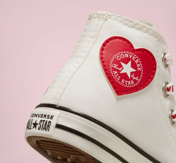 Trampki Wysokie Converse Chuck Taylor All Star Crafted with Love Białe Czerwone | CV-571OWC