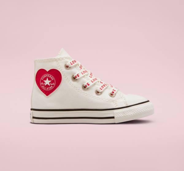 Trampki Wysokie Converse Chuck Taylor All Star Crafted with Love Białe Czerwone | CV-571OWC