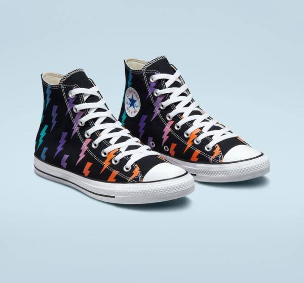 Trampki Wysokie Converse Chuck Taylor All Star Archive Prints Czarne Niebieskie Turkusowe | CV-591KXP