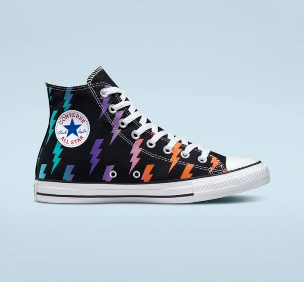 Trampki Wysokie Converse Chuck Taylor All Star Archive Prints Czarne Niebieskie Turkusowe | CV-591KXP