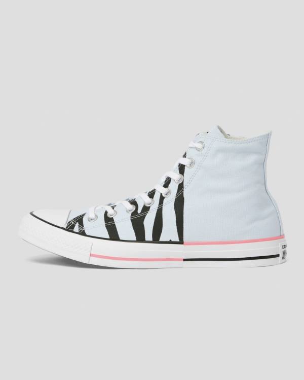 Trampki Wysokie Converse Chuck Taylor All Star Sun Blocked Icon Print Niebieskie | CV-603MDJ