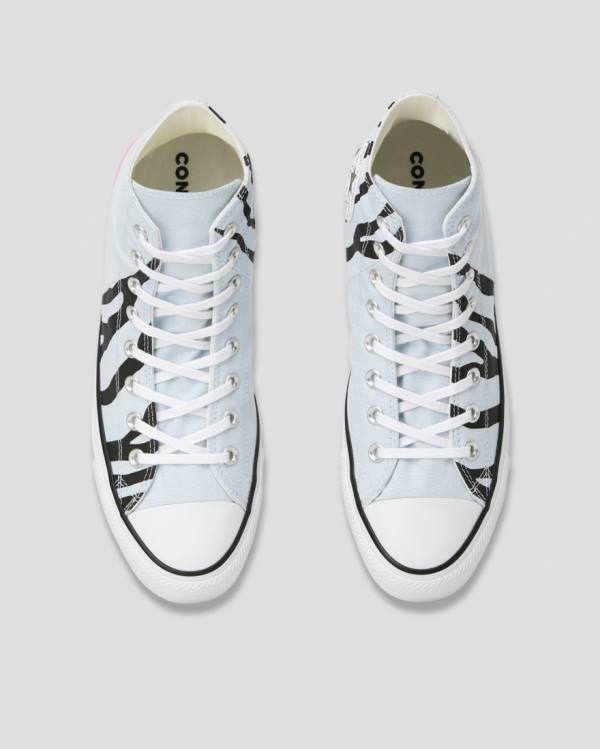 Trampki Wysokie Converse Chuck Taylor All Star Sun Blocked Icon Print Niebieskie | CV-603MDJ