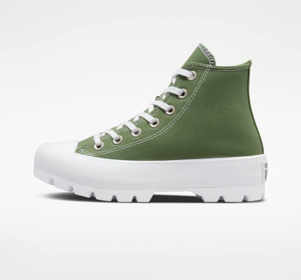 Trampki Wysokie Converse Chuck Taylor All Star Lugged Seasonal Color Białe Czarne | CV-617CRD